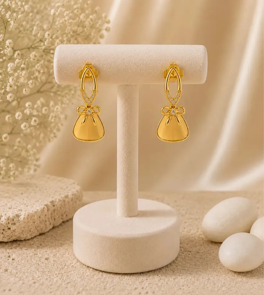 bell shape drop earrings
