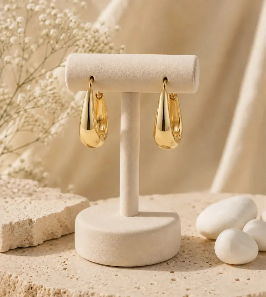 chunky teardrop earrings