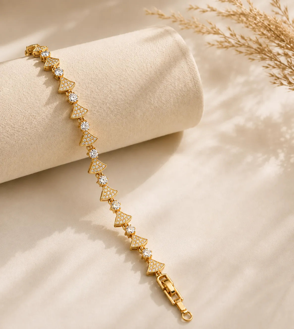 crystal bow design bracelet