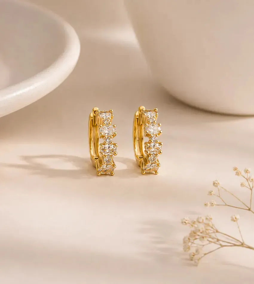 crystal hoop earrings