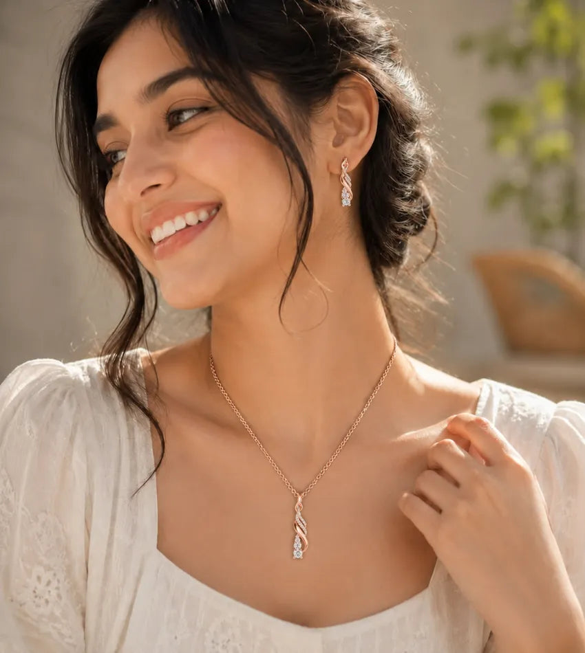 curved crystal pendant