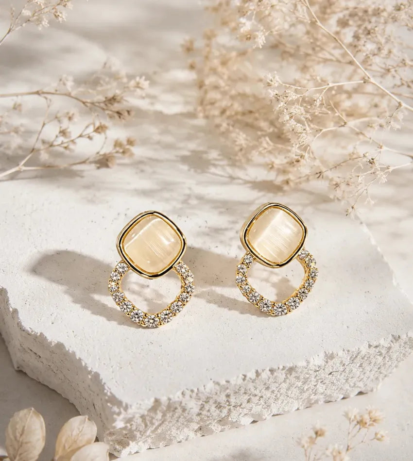 elegant geometric earrings