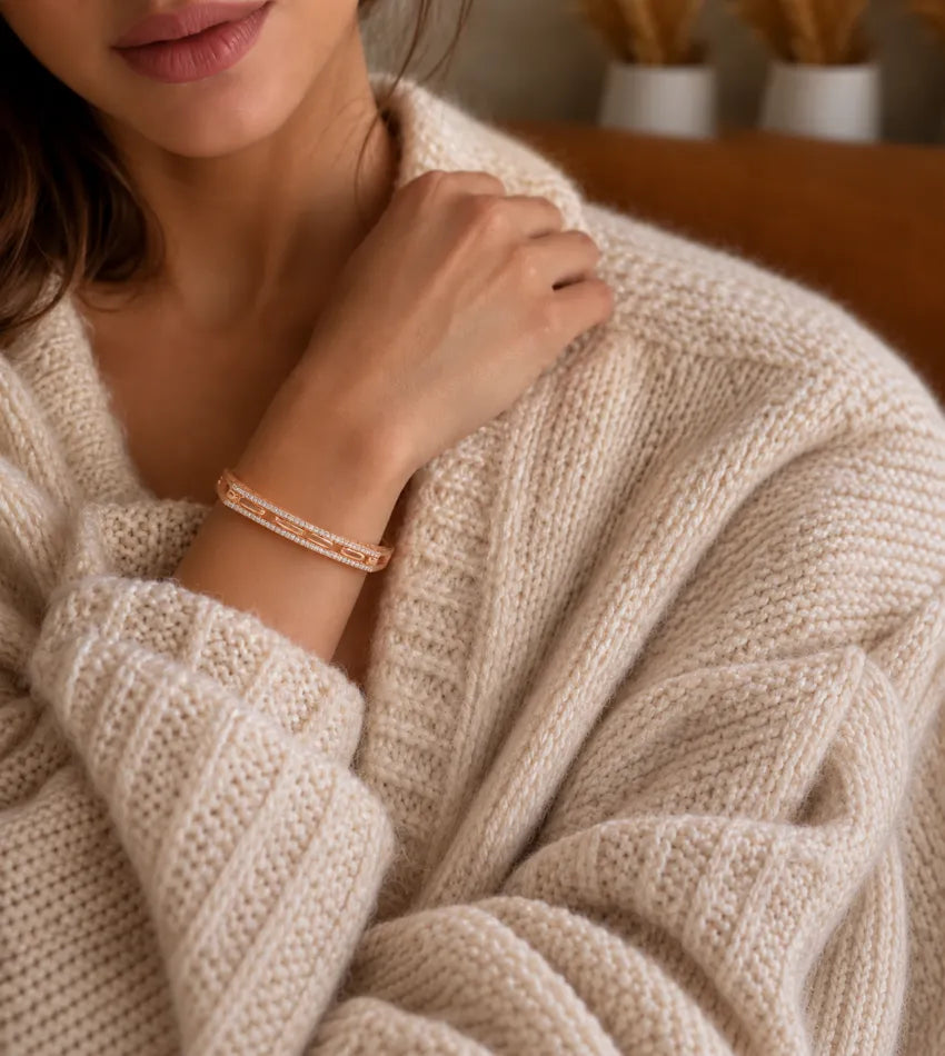 geometric cz kada bangle