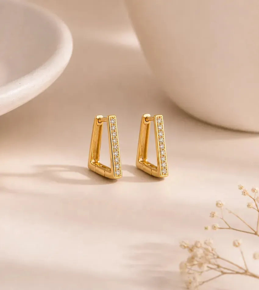 geometric hoop earrings
