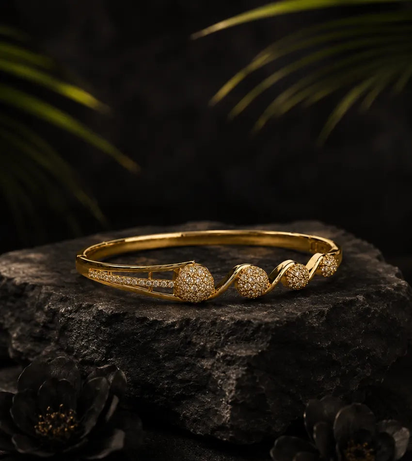 gold cuff bangle for women