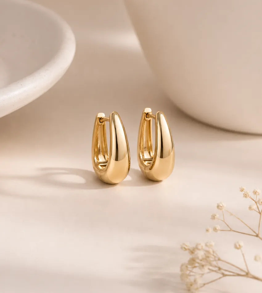 gold tone drop earrings