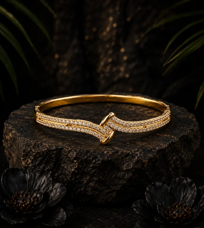 interlocking crystal bangle
