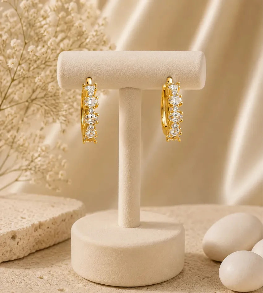 minimal crystal hoops