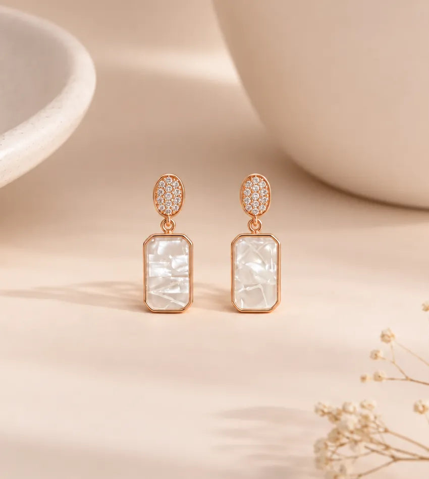 rectangular drop earrings