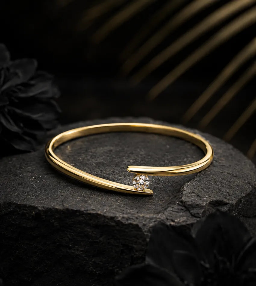 sleek gold tone bracelet