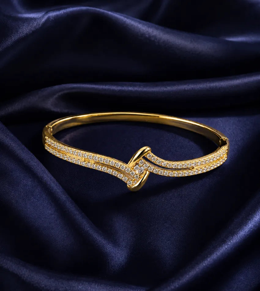 sparkling double row bangle