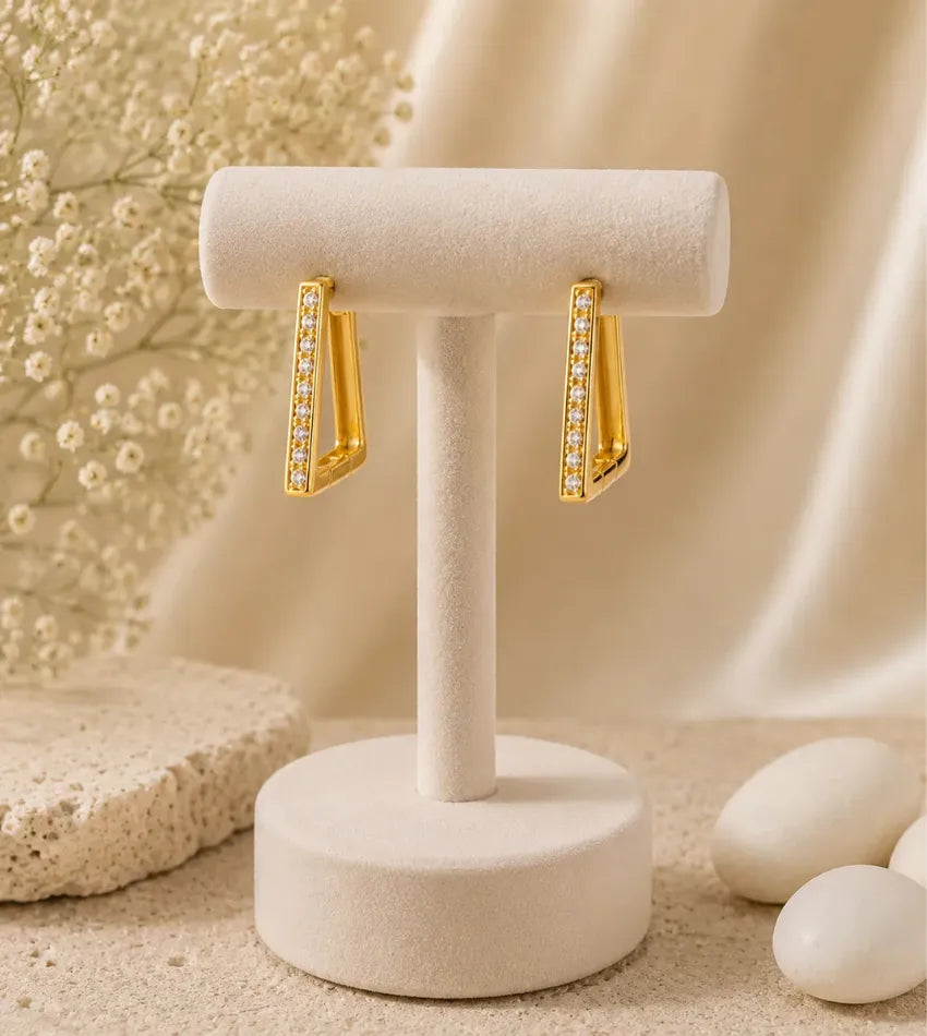 sparkling geometric hoops