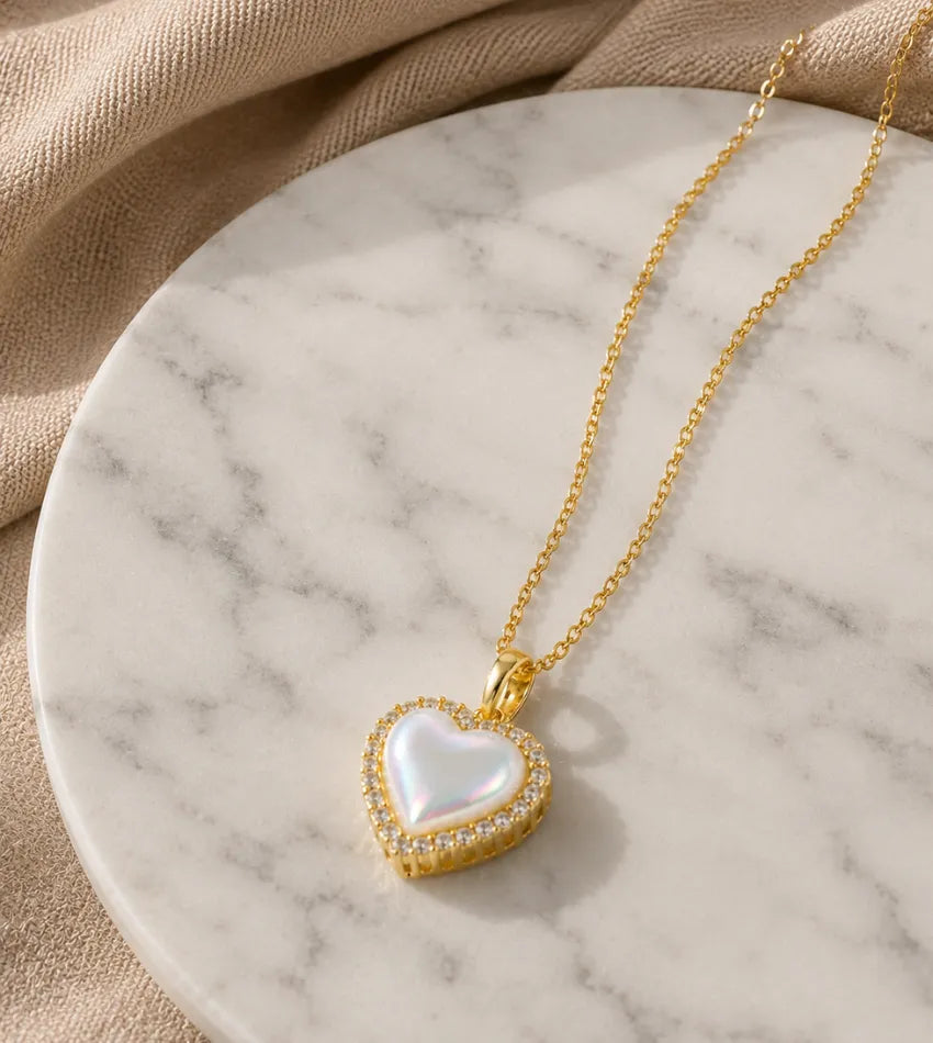 sparkling heart necklace