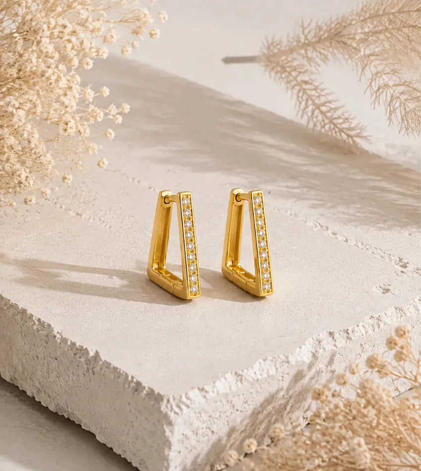 tapered gold hoop earrings