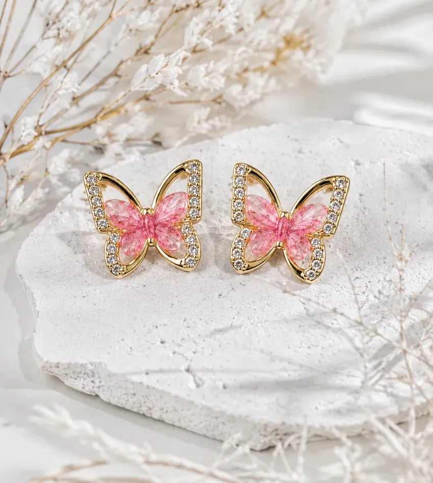 women butterfly earrings
