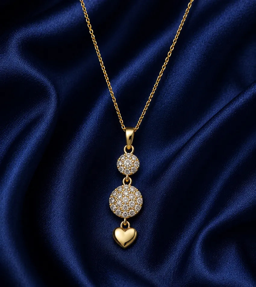 women circle heart chain