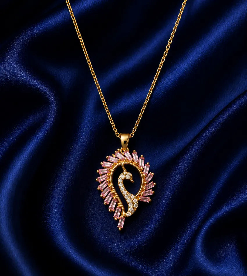 women peacock necklace