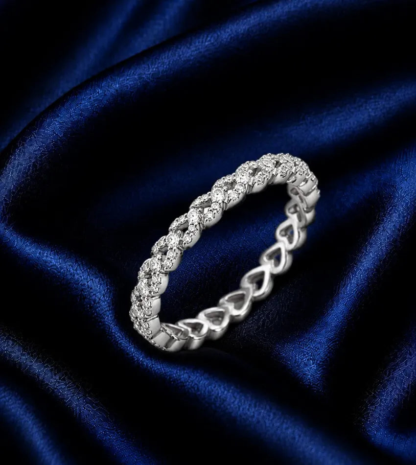 women silver tone ring